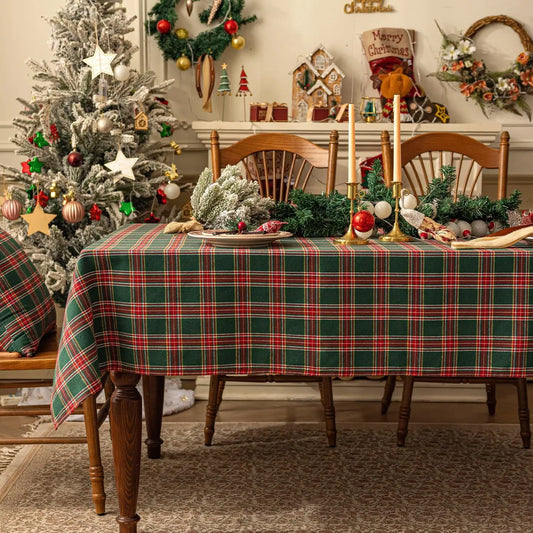 Christmas Checkered Tablecloth